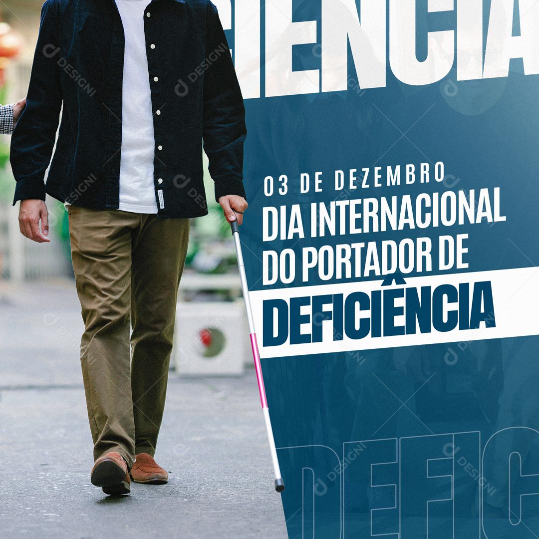 3 De Dezembro Dia Internacional Do Portador Da Deficiência Social Media PSD Editável