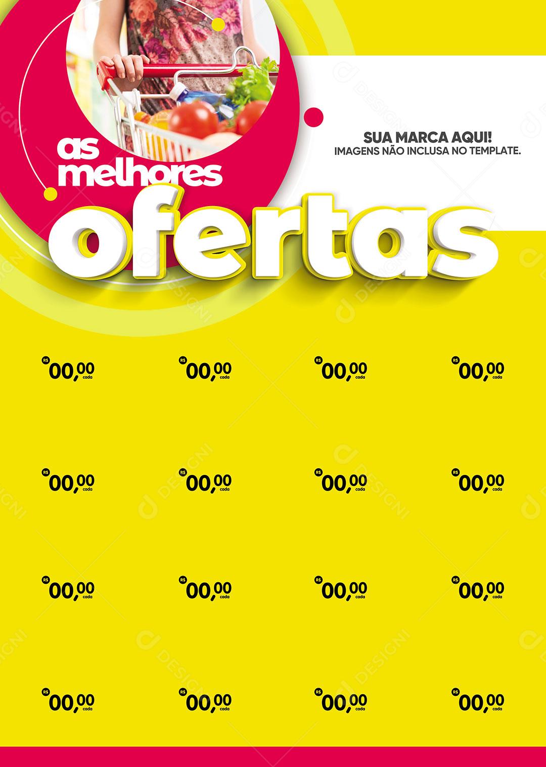 Social Media Encarte Supermercado As Melhores Ofertas PSD Editável