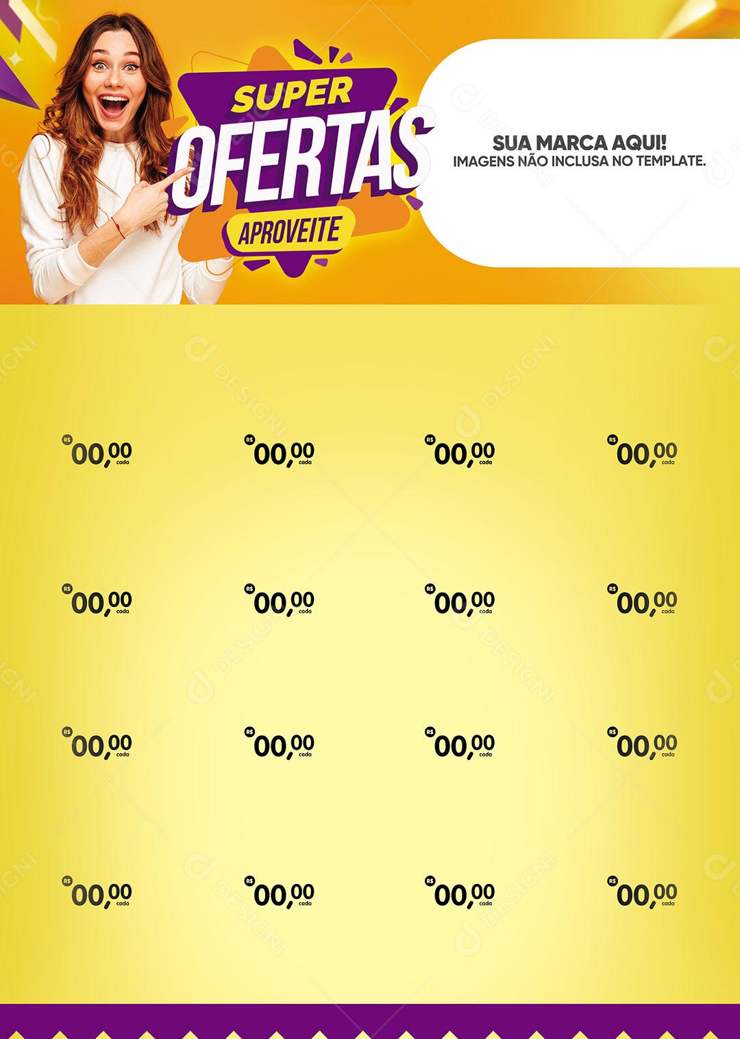 Social Media Encarte Supermercado Super Ofertas Aproveite PSD Editável