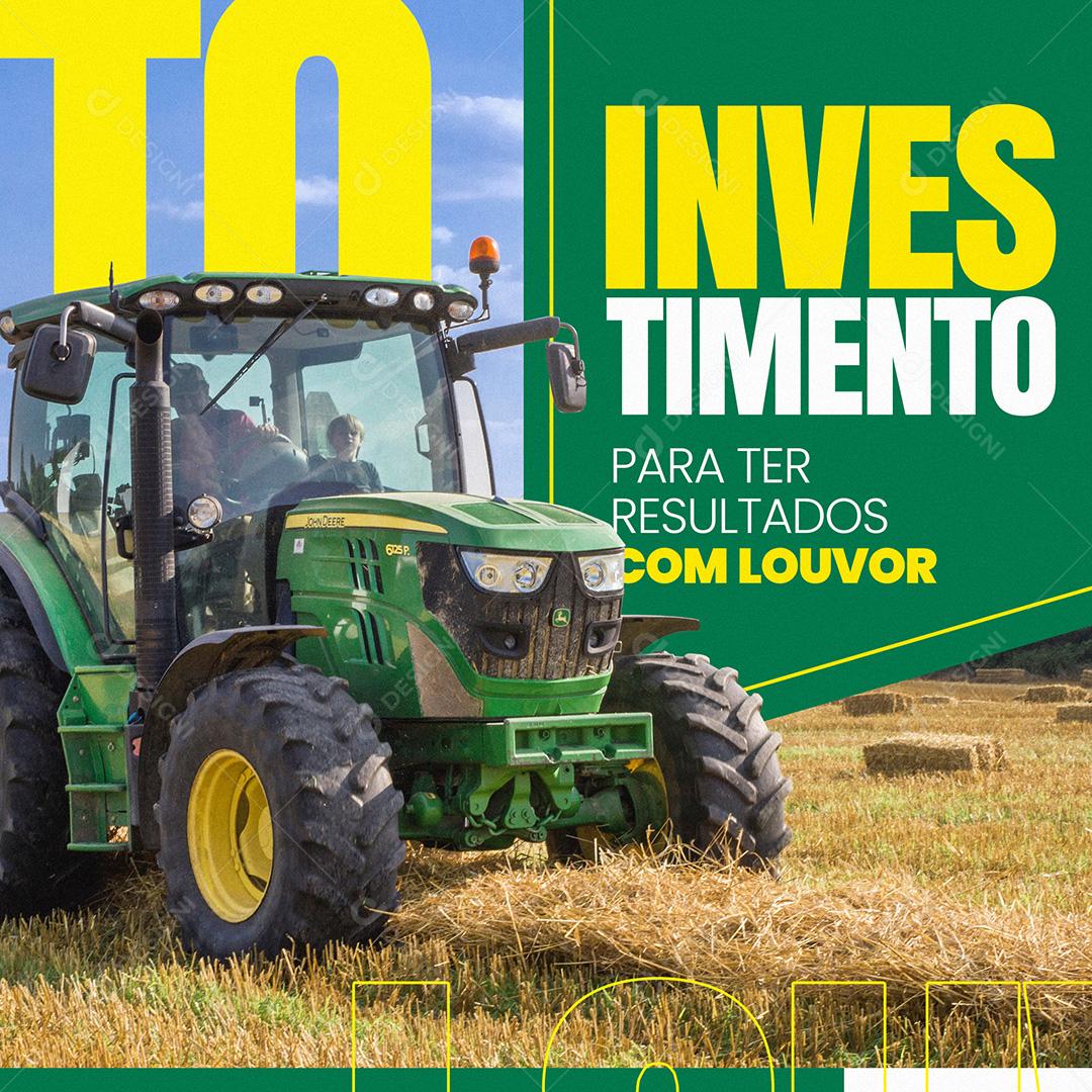 Post Agronomia Investimento Para Lavouras Social Media PSD Editável