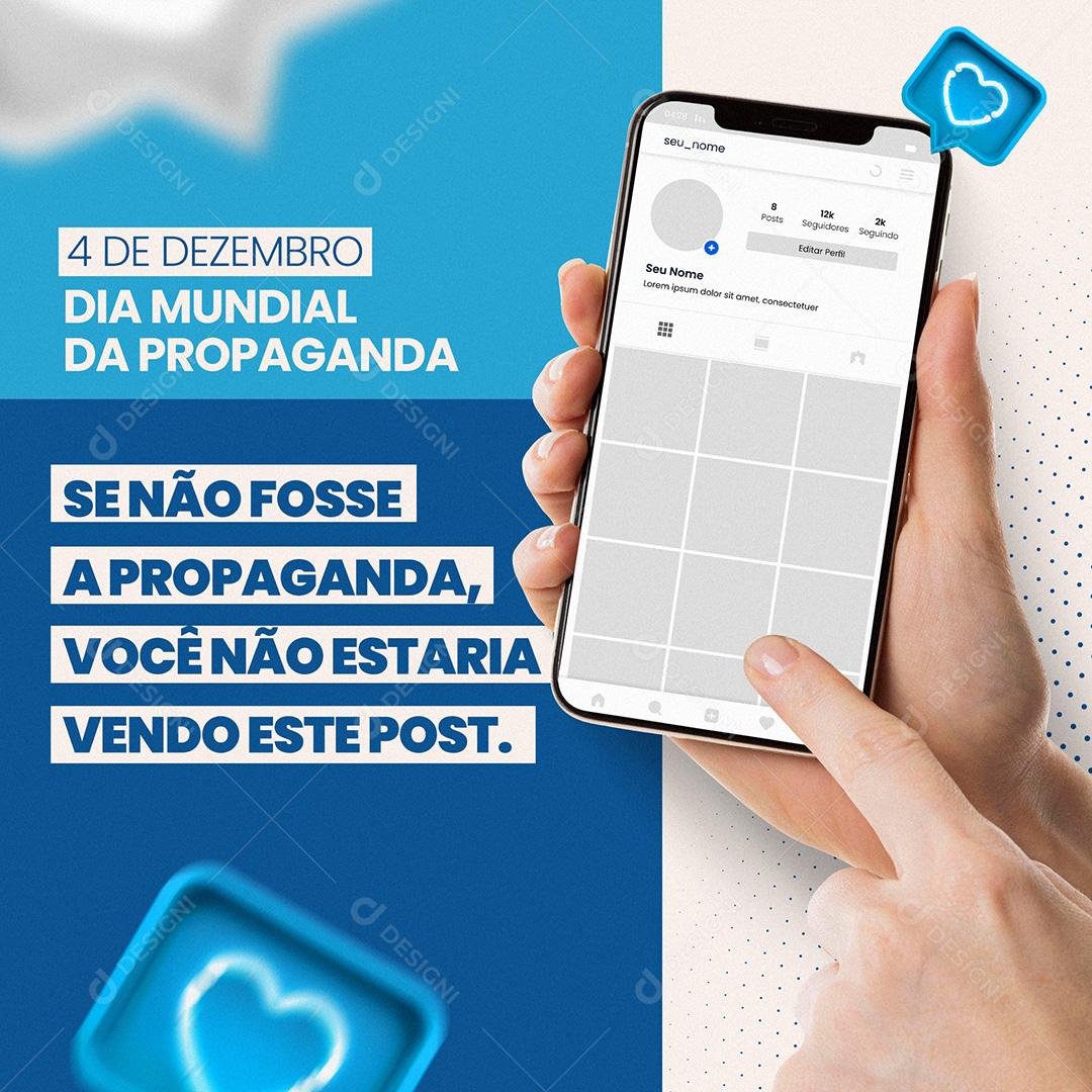 Post Dia Mundial Da Propaganda 4 De Dezembro Social Media PSD Editável