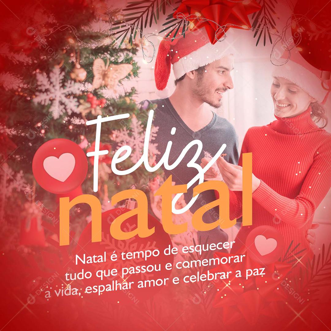 Post Feliz Natal Social Media PSD Editável