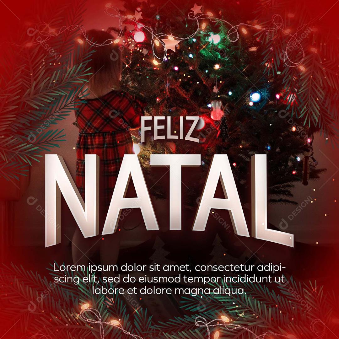 Post Feliz Natal Social Media PSD Editável