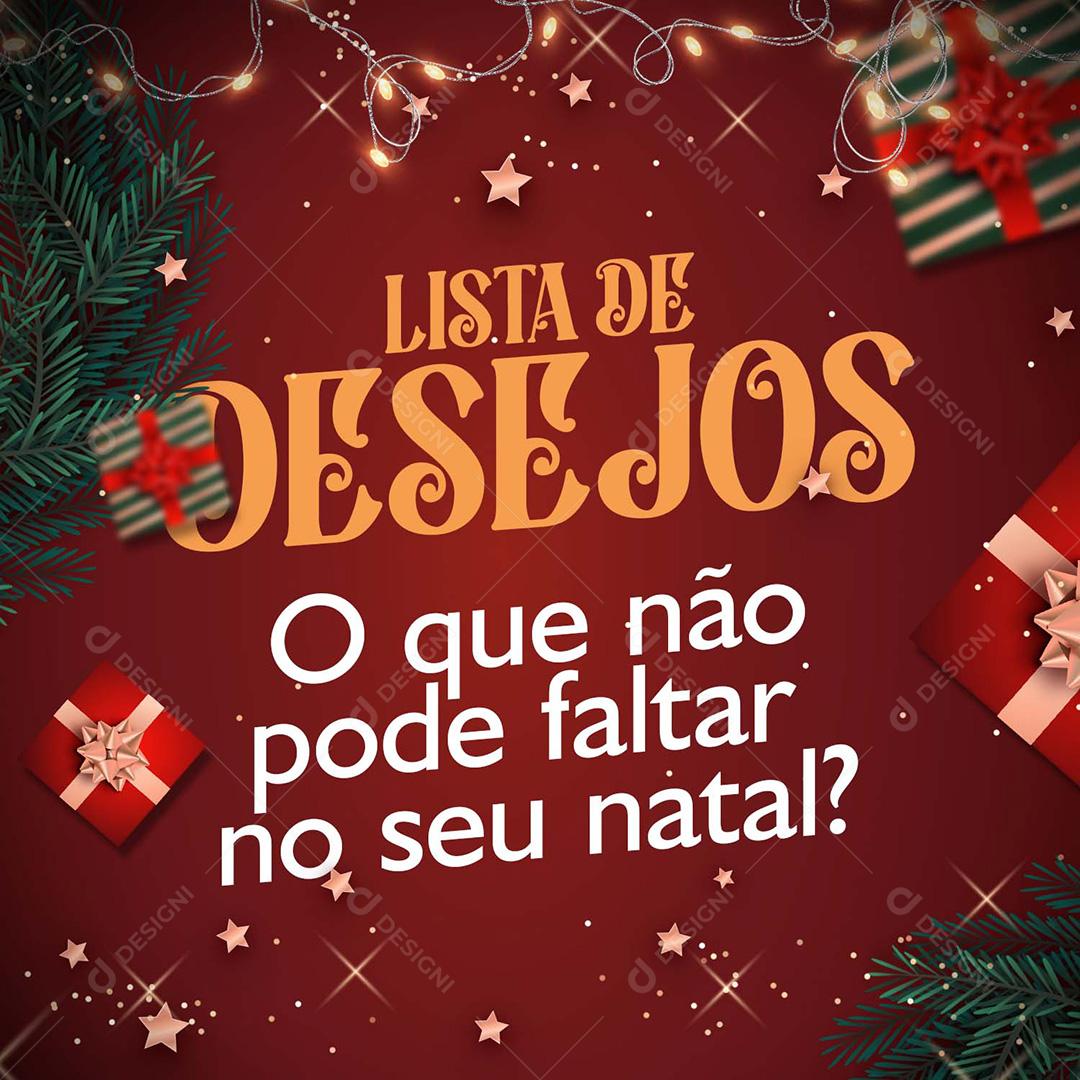 Post Natal Lista De Desejos Social Media PSD Editável