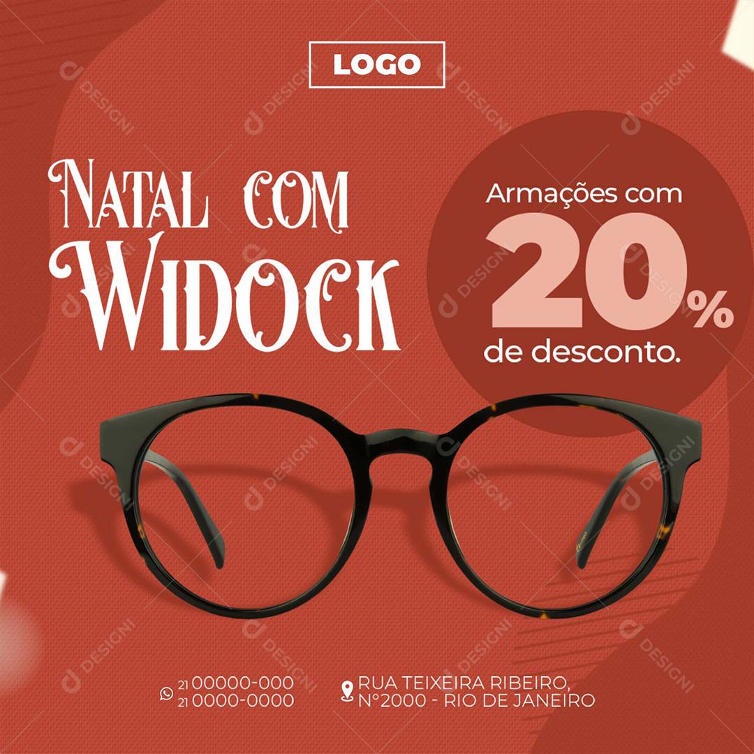 Post Ótica Natal Com Widock Media PSD Editável