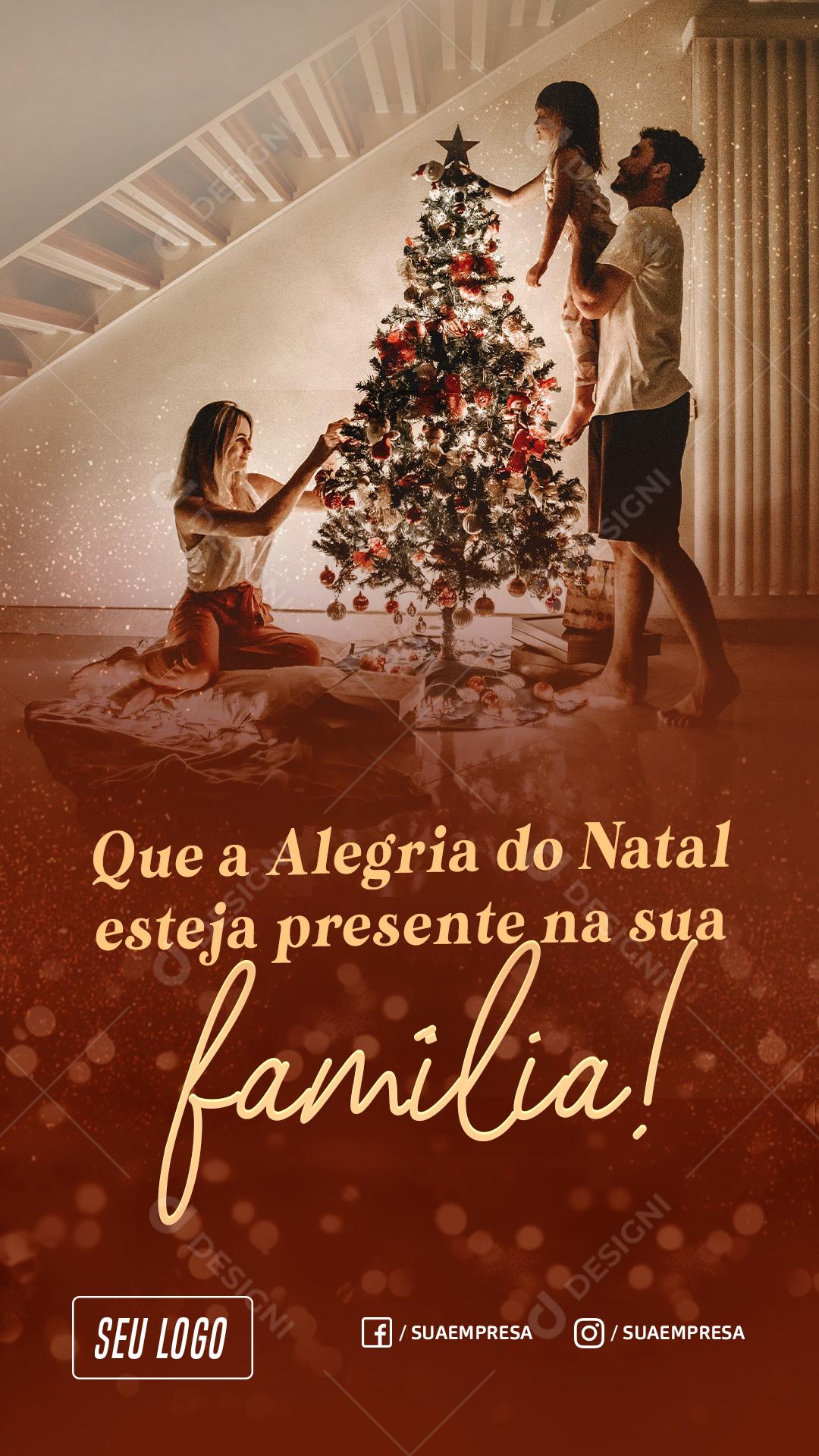 Que A Alegria Do Natal Esteja Presente Na sua Casa Social Media PSD Editável