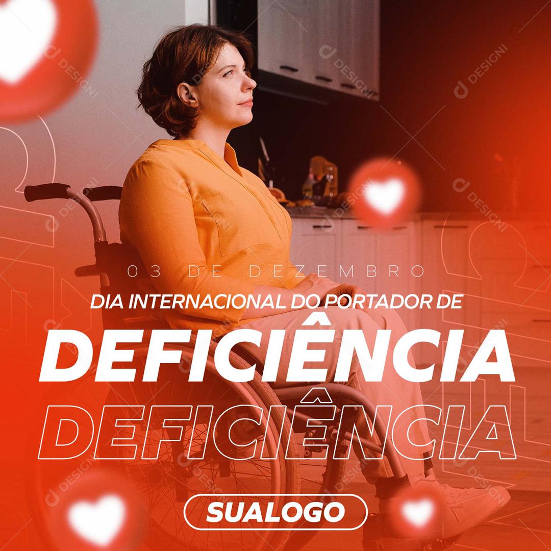 Dia Internacional Do Portador De Deficiência Social Media PSD Editável