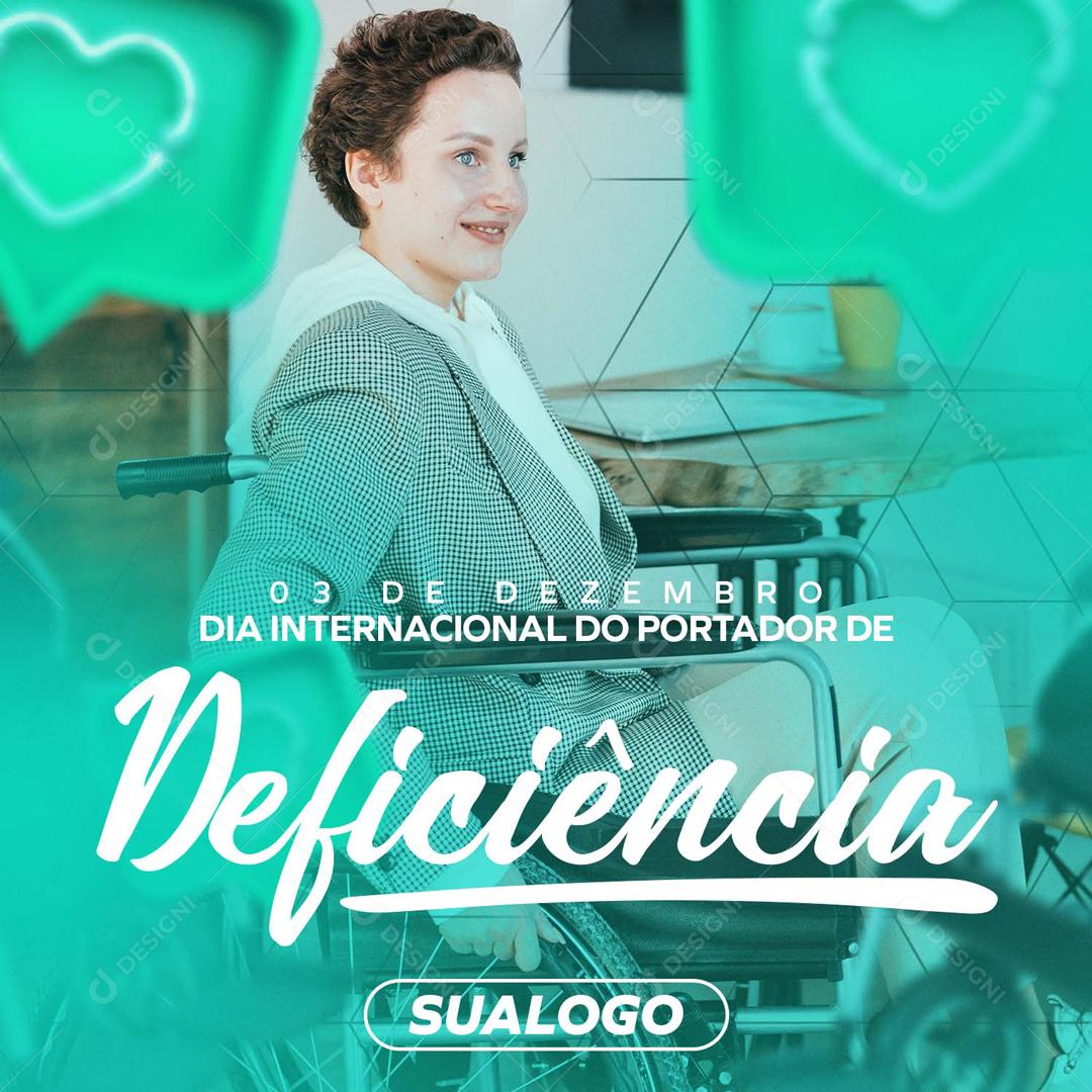 Dia Internacional Do Portador De Deficiência Social Media PSD Editável