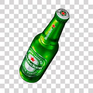 Heineken Long Neck Deitada PNG Transparente