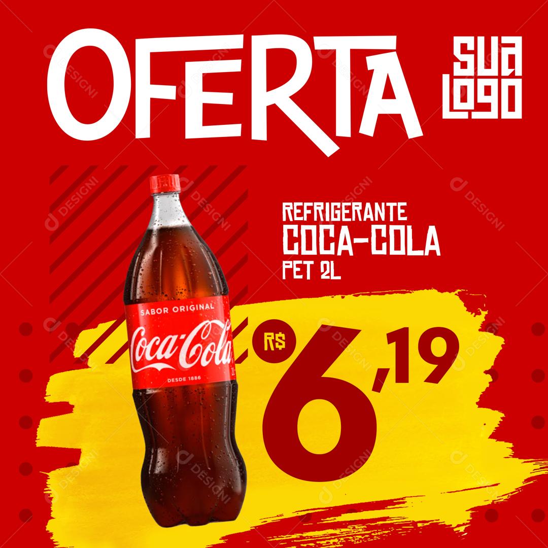 Oferta Refrigerante Coca Cola Social Media PSD Editável