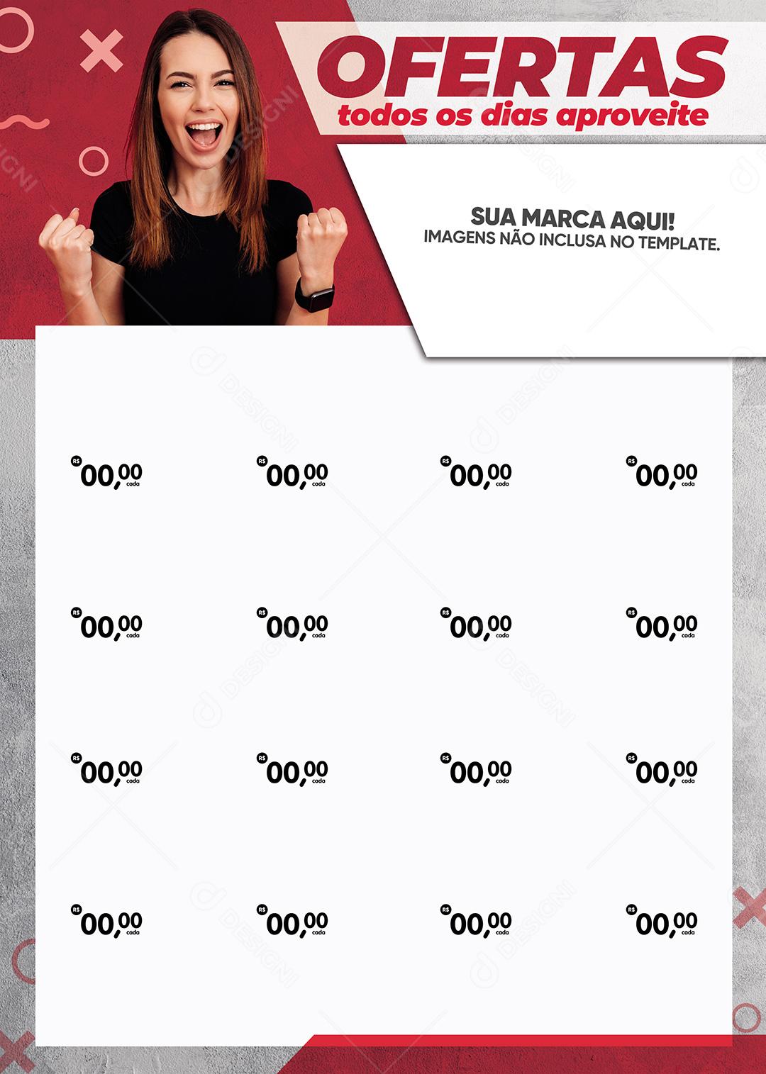 Encarte Social Media Supermercado Ofertas Todos Os Dias Aproveite PSD Editável