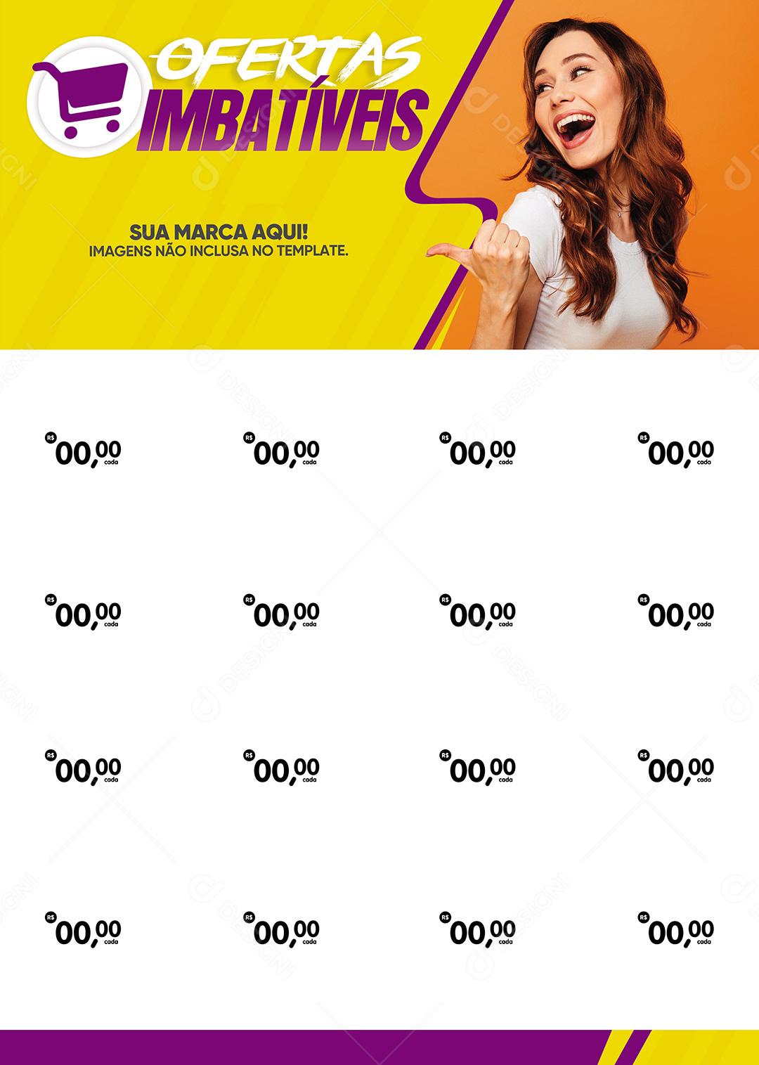 Encarte Social Media Supermercado Ofertas Imbatíveis PSD Editável