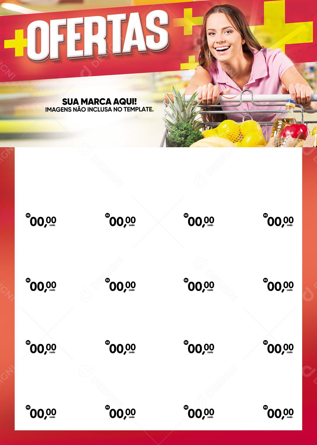 Encarte Social Media Super Mercado +Ofertas  PSD Editável