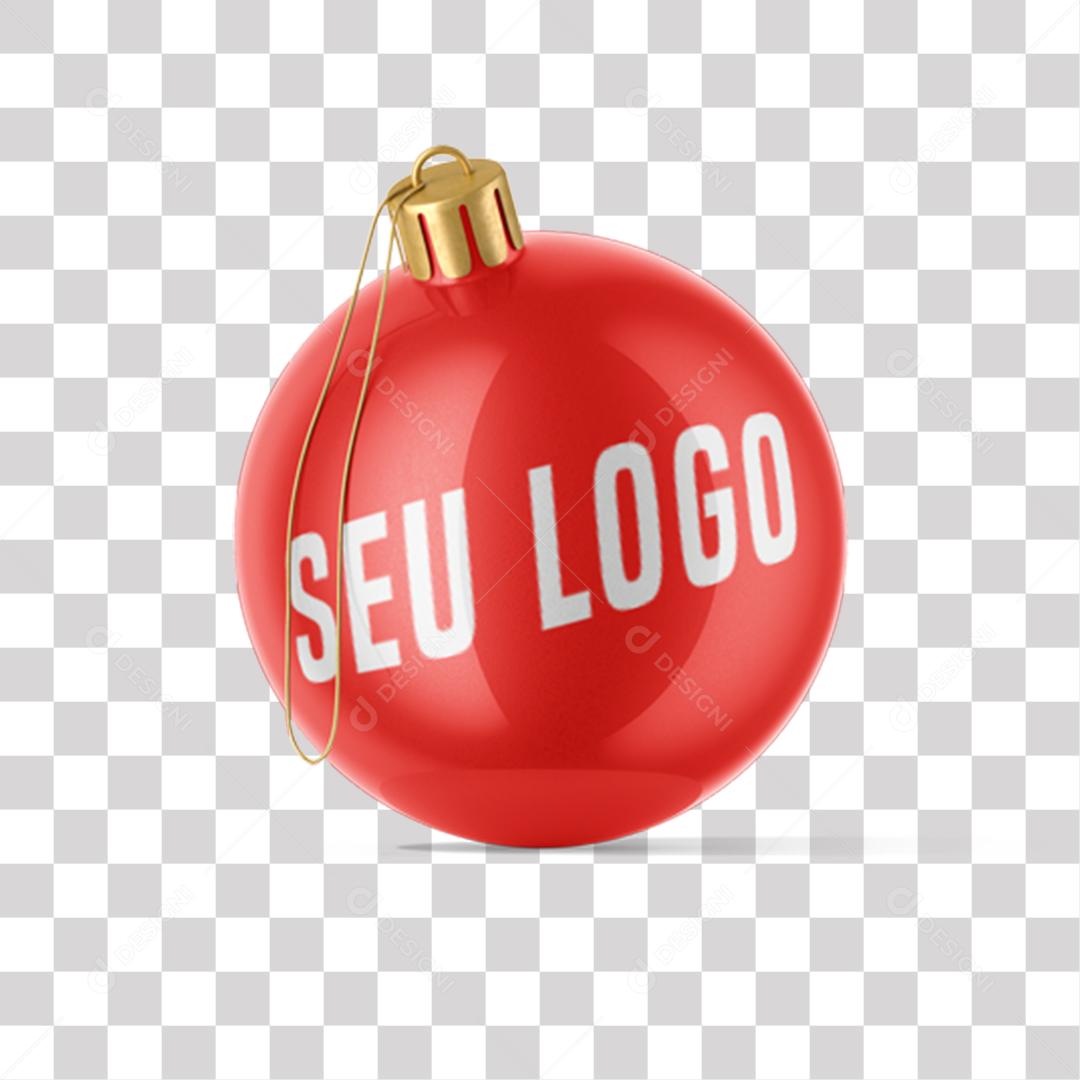 Elemento 3D Para Composição Bola De Natal Enfeite PSD Editável