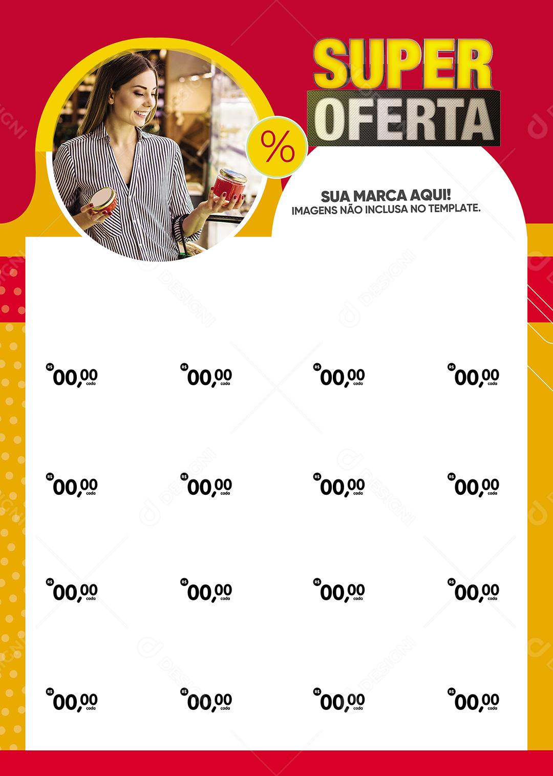 Encarte Social Media Supermercado Super Oferta PSD Editável