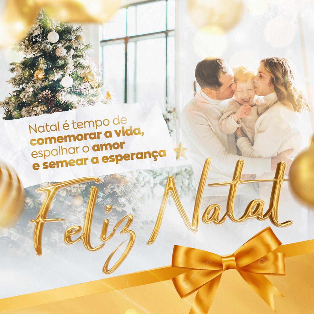 Natal é Tempo De Comemorar A Vida Social Media PSD Editável