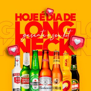 Post Cerveja Hoje É Dia De Longneck Social Media PSD Editável