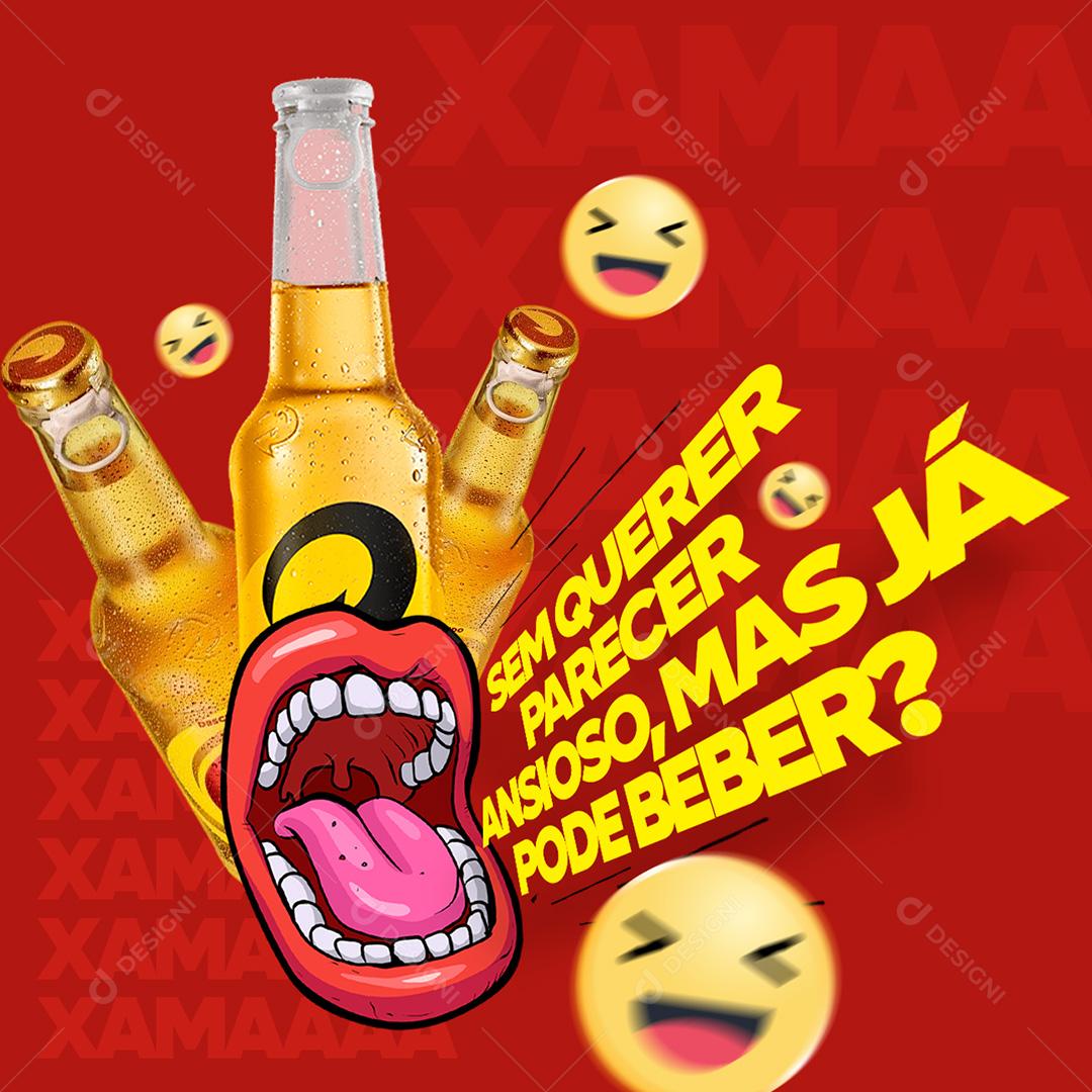 Post Cerveja Já Pode Beber Social Media PSD Editável