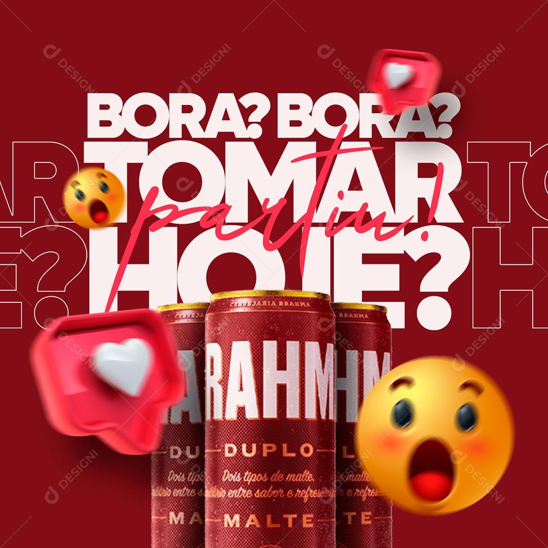 Post Cerveja Bora Tomar Hoje Social Media PSD Editável