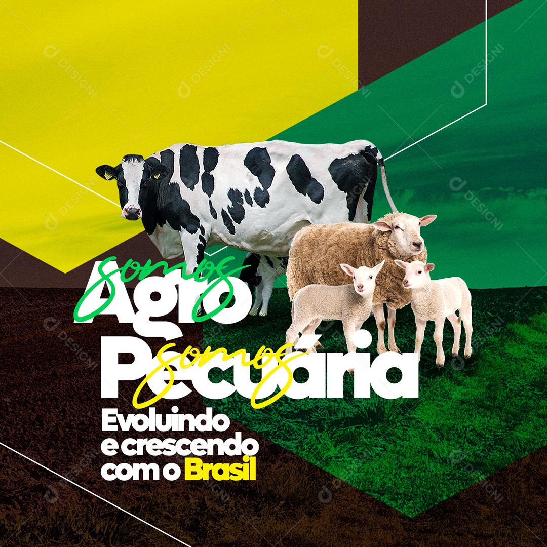 Post Agronomia Somos Agropecuária Social Media PSD Editável