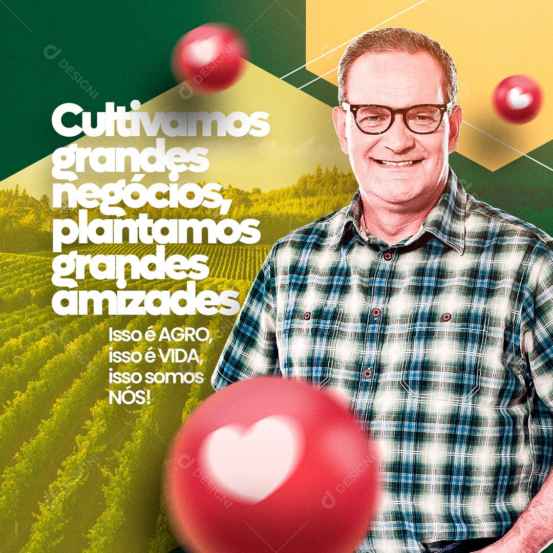 Post Agronomia Cultivamos E Plantamos Social Media PSD Editável