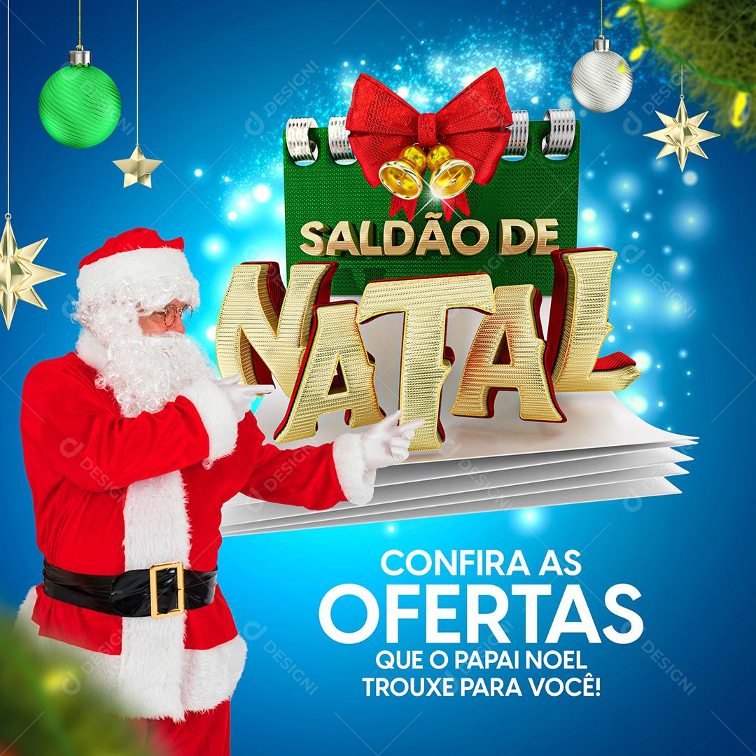 Post Saldão De Natal Social Media PSD Editável
