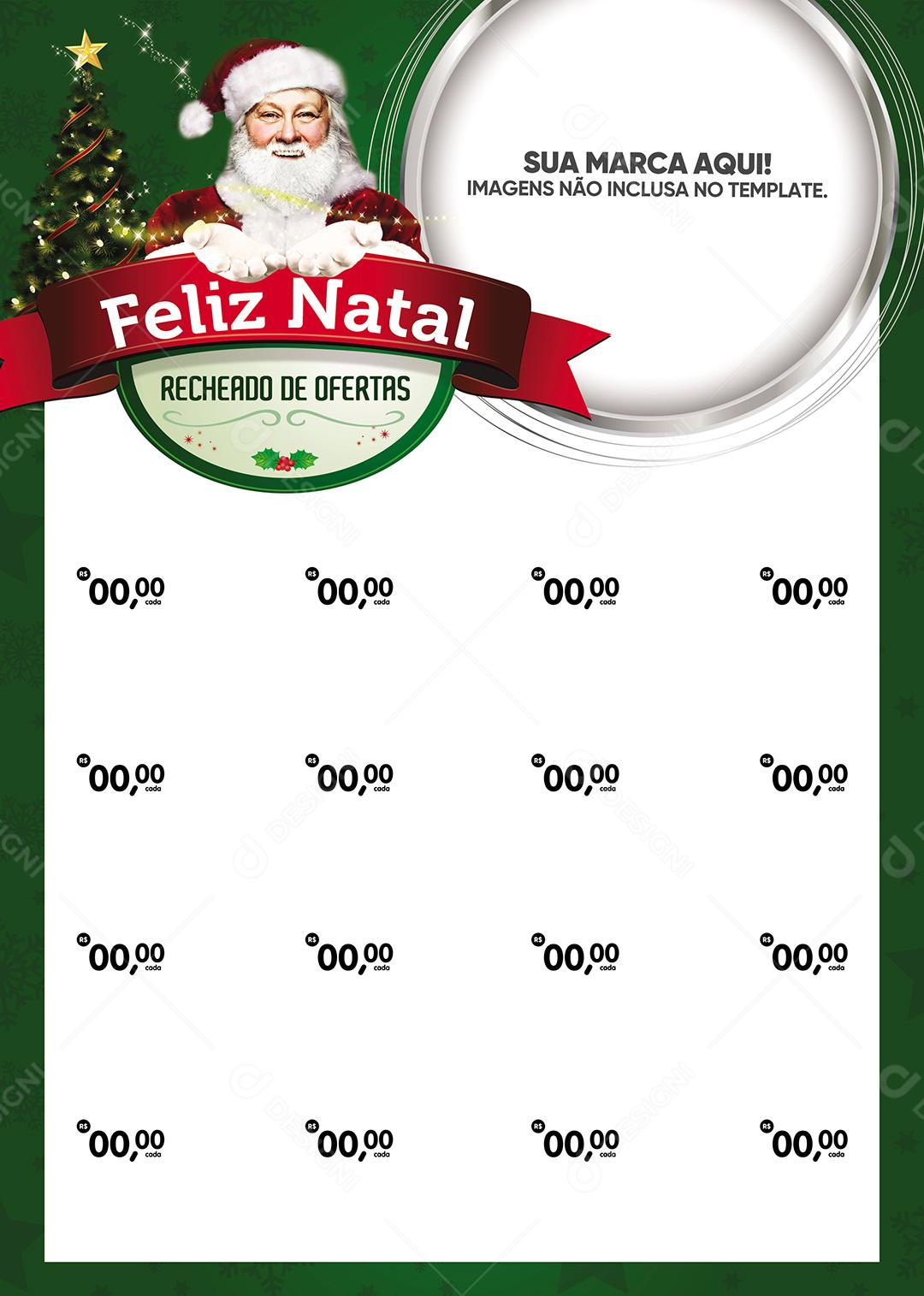 Social Media Encarte Supermercado Feliz Natal Recheado De Ofertas PSD Editável
