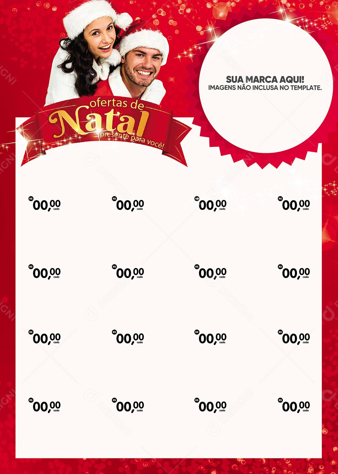 Social Media Encarte Supermercado Ofertas De Natal PSD Editável