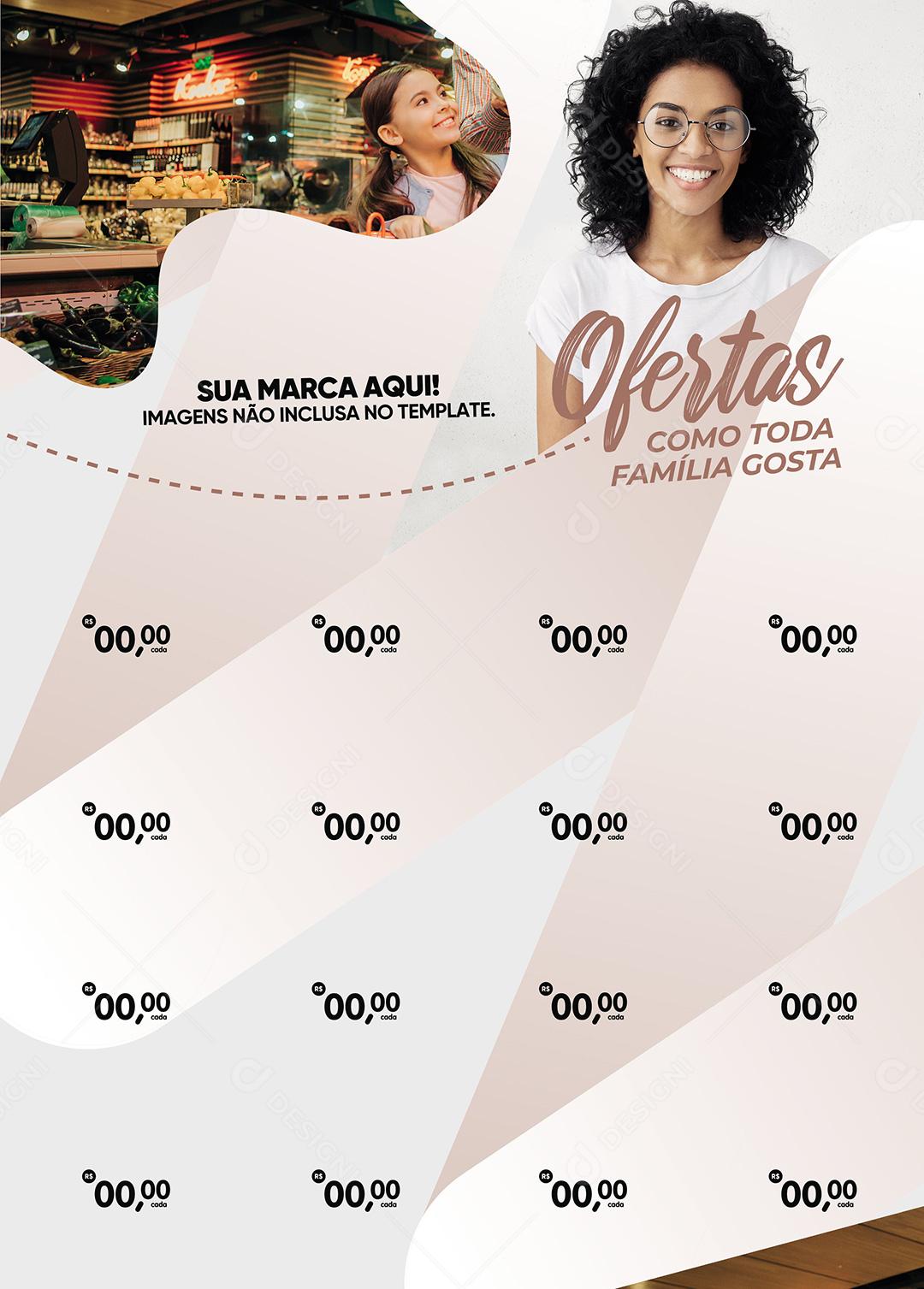 Social Media Encarte Supermercado Ofertas Como Toda Família Gosta PSD Editável