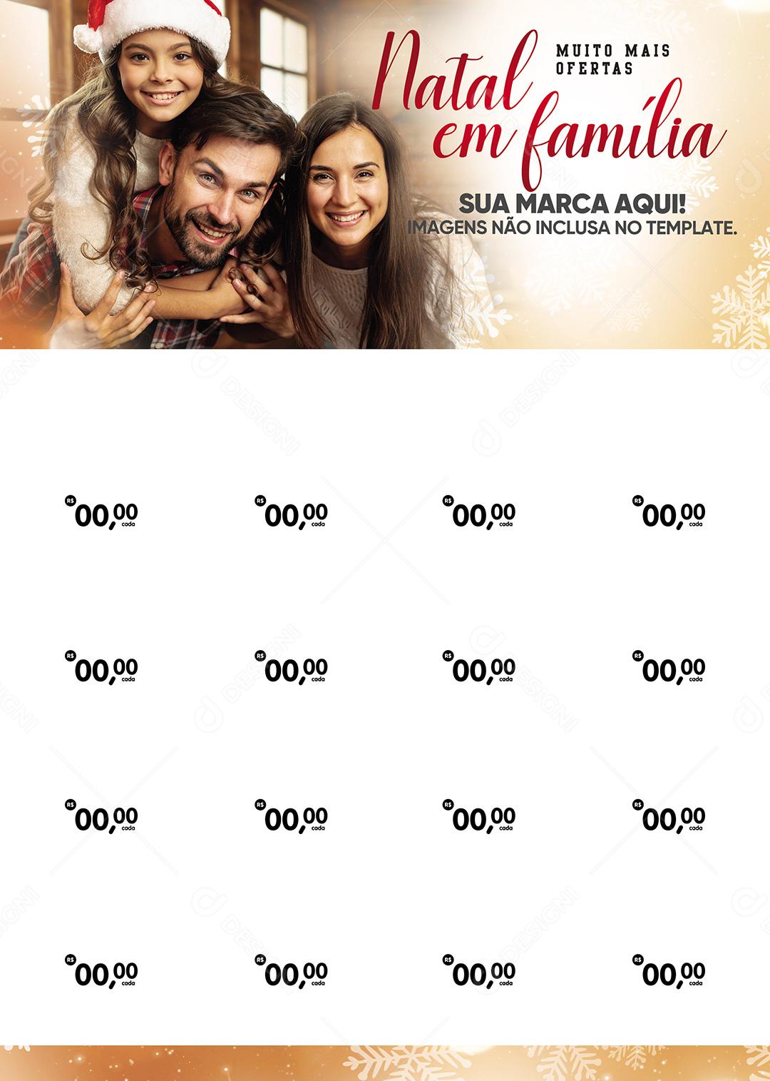 Social Media Insert Supermarket Family Christmas Much More Offers Editable PSD