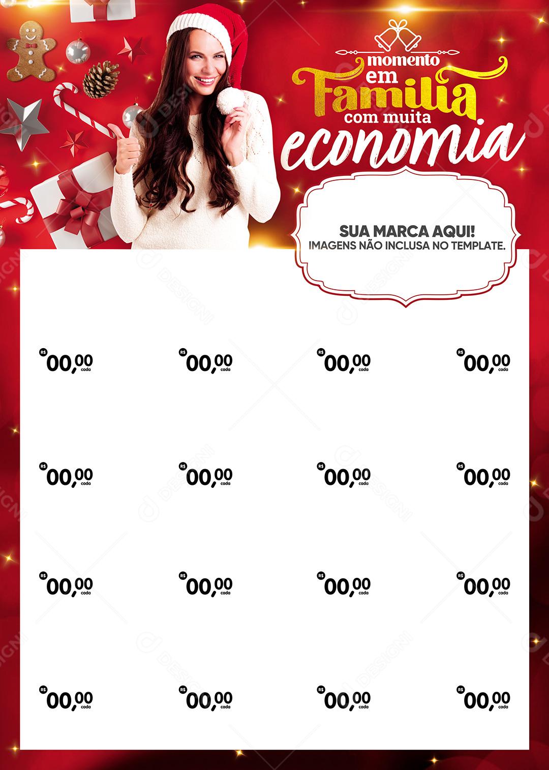 Social Media Encarte Supermercado Momento Em Família Com Muita Economia PSD Editável