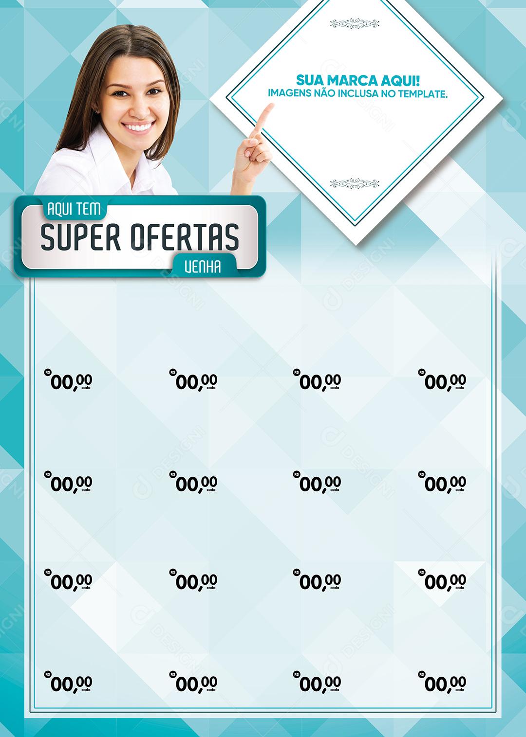 Social Media Encarte Supermercado Aqui Tem Super Ofertas Venha  PSD Editável