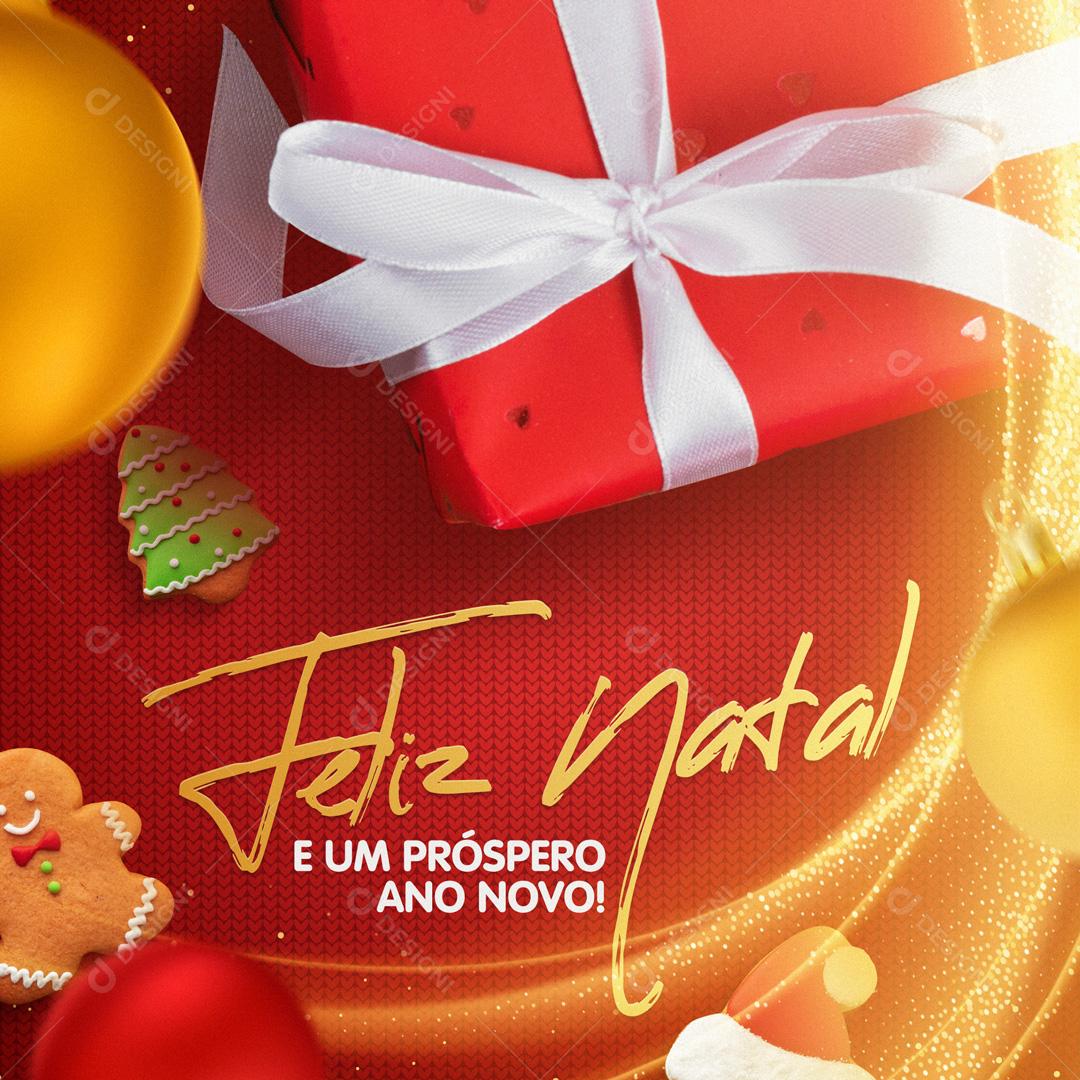 Feliz Natal E Um Prospero Ano Novo Social Media PSD Editável