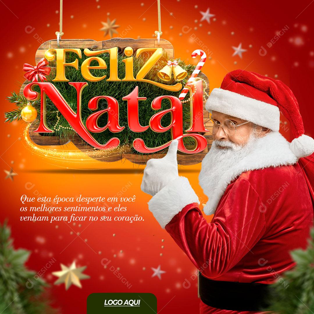 Social Media Feed Feliz Natal Loja Agradecimento PSD Editável