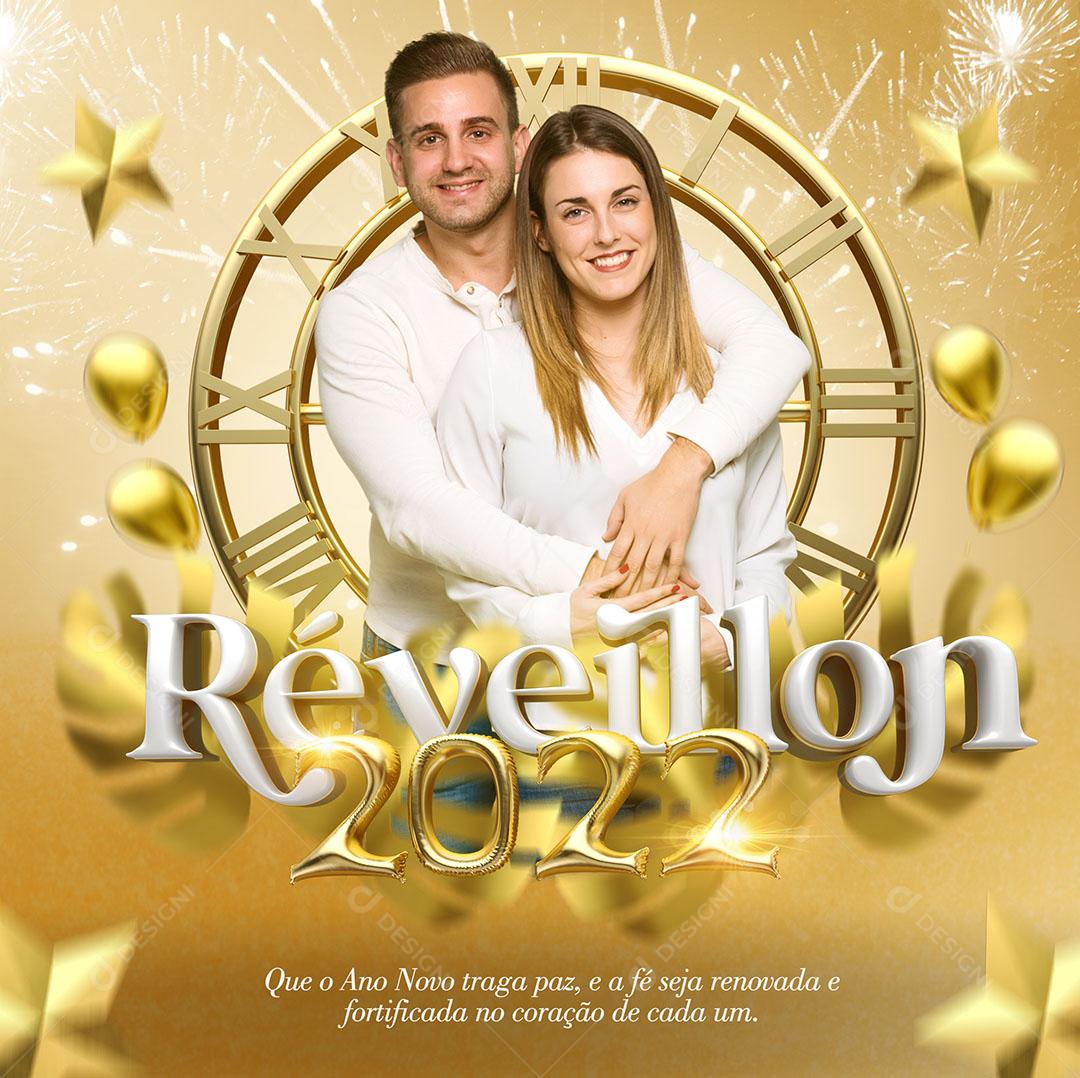Social Media Réveillon 2022 Ano Novo Festa PSD Editável