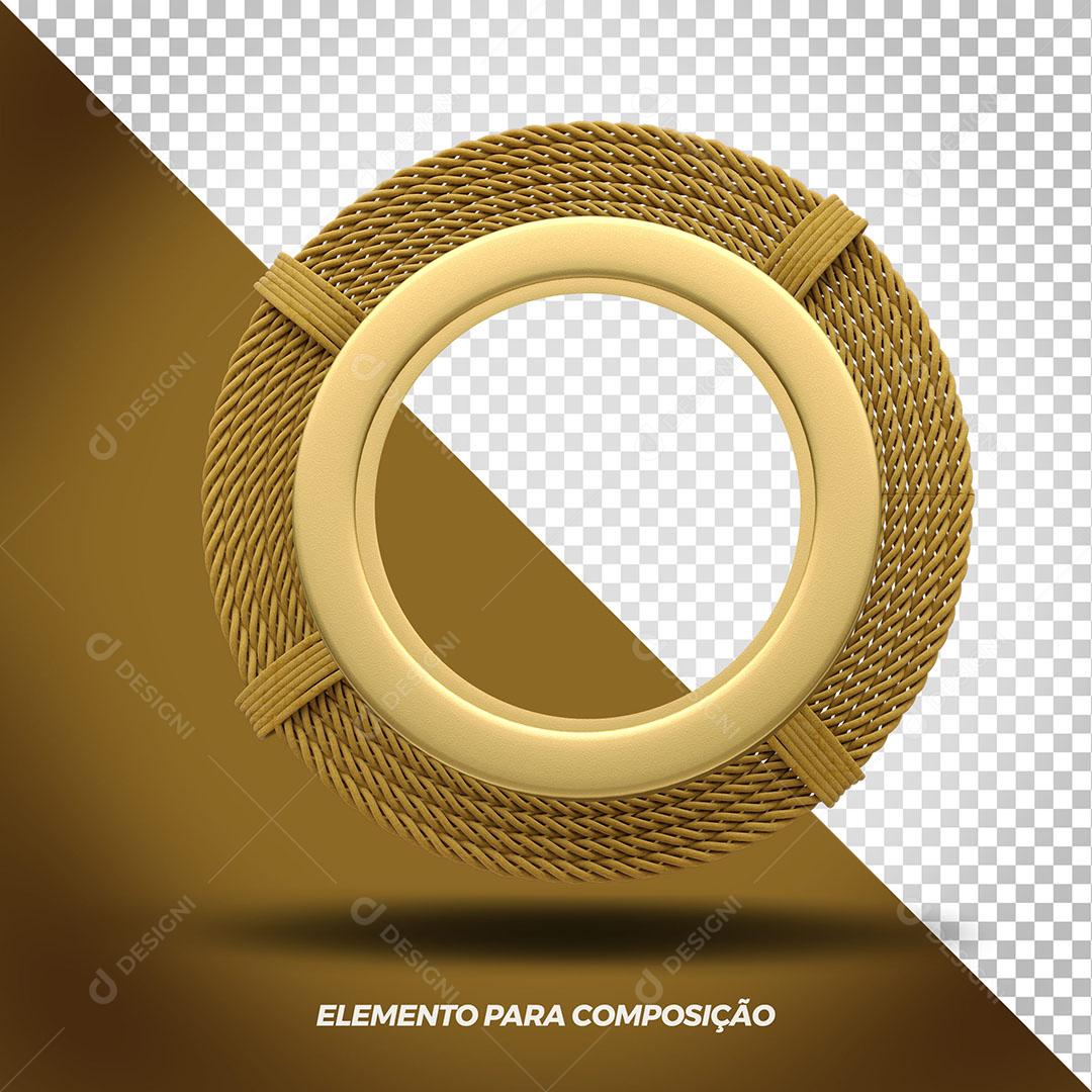 Elemento 3D Circulo Para Composição PSD