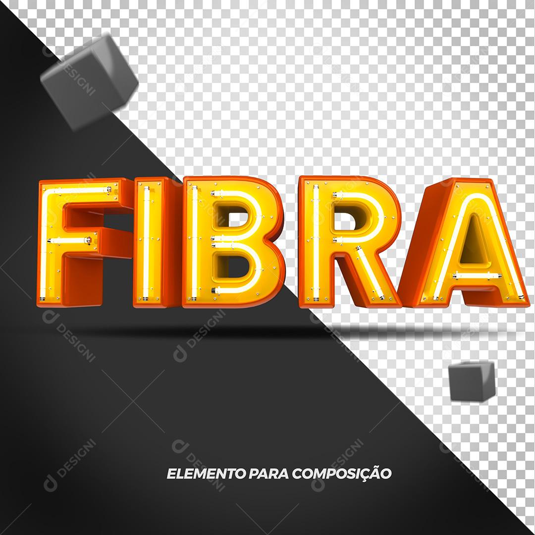 Selo 3D Internet Fibra Para Composição PSD Editável