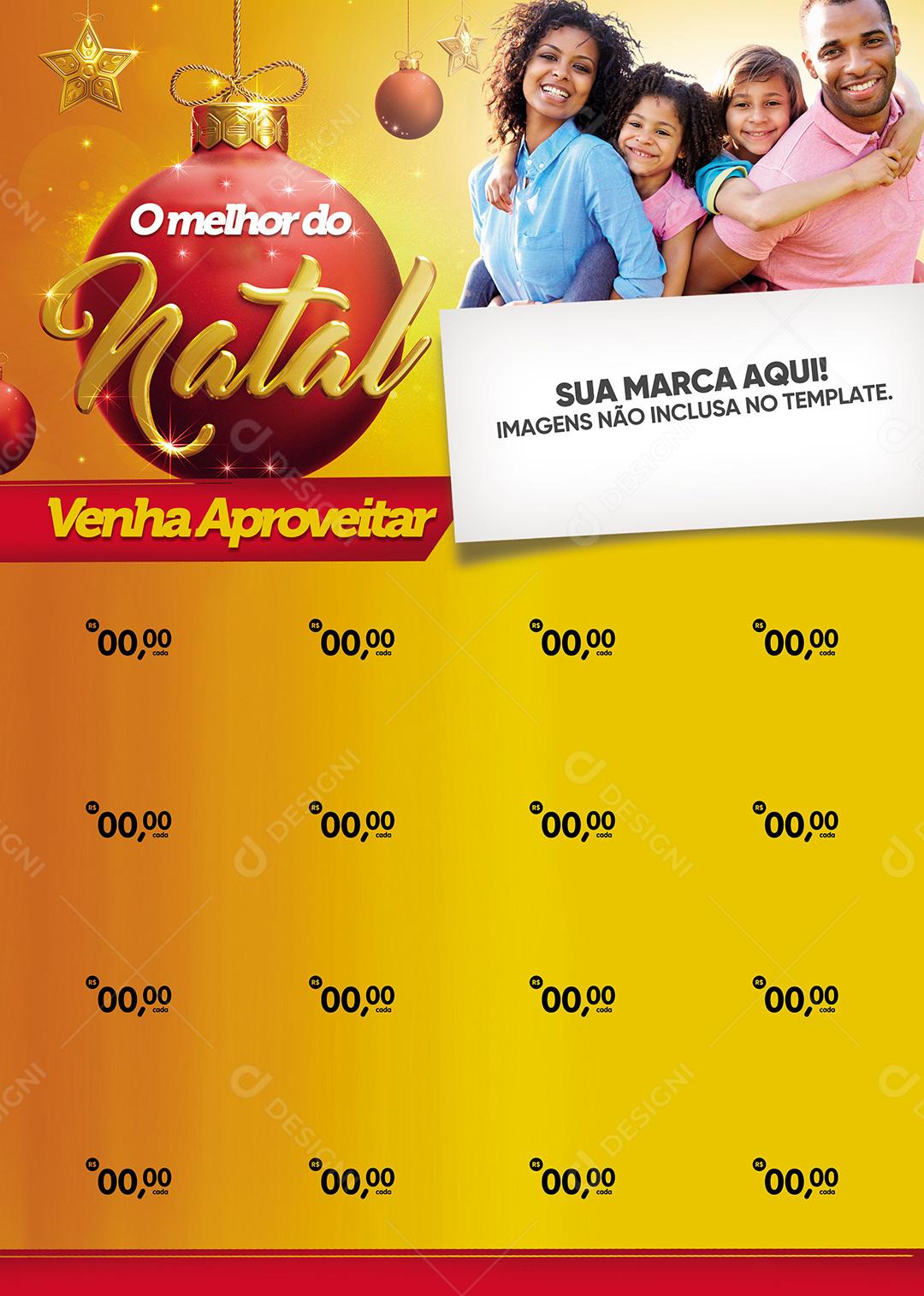 Encarte Social Media Supermercado O Melhor Do Natal PSD Editável