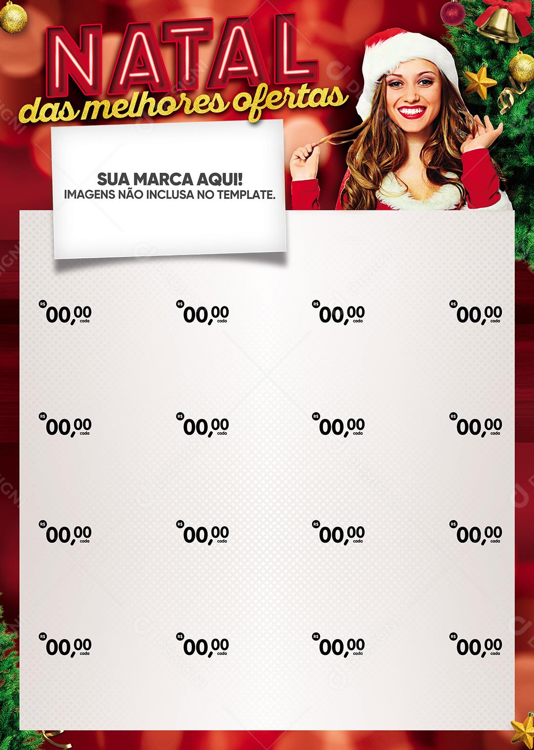 Encarte Social Media Supermercado Natal Das Melhores Ofertas PSD Editável