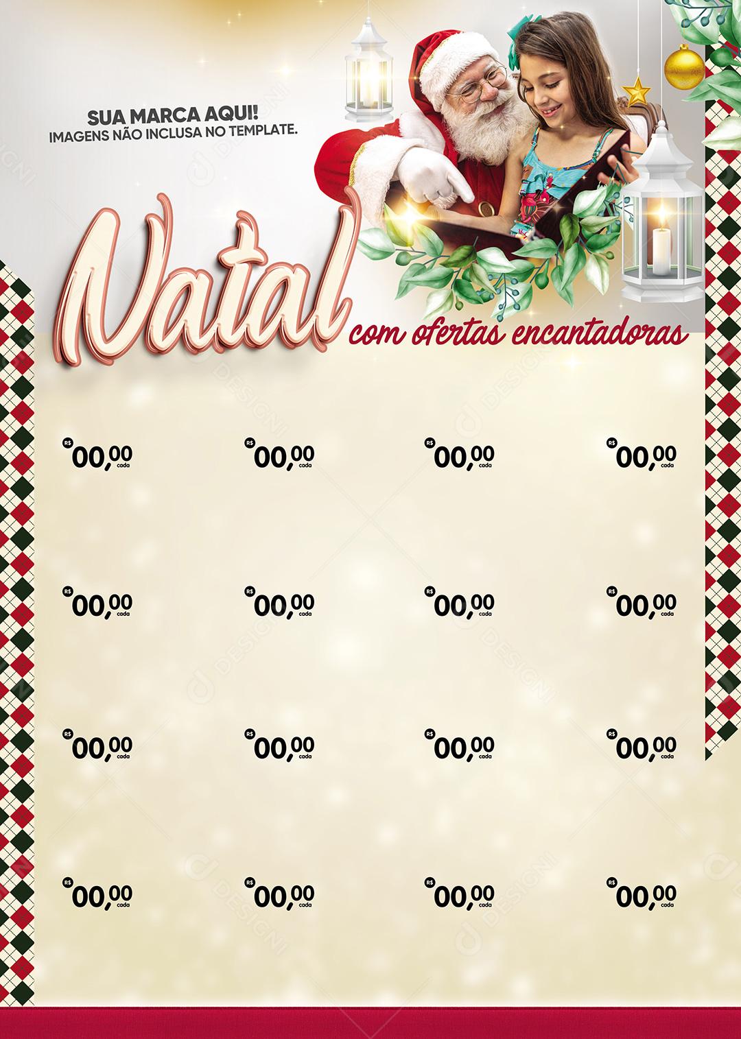 Encarte Social Media Supermercado Natal Com Ofertas Encantadora PSD Editável