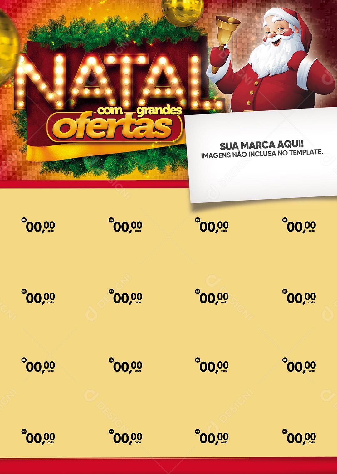 Encarte Social Media Supermercado Natal Com Grandes Ofertas PSD Editável