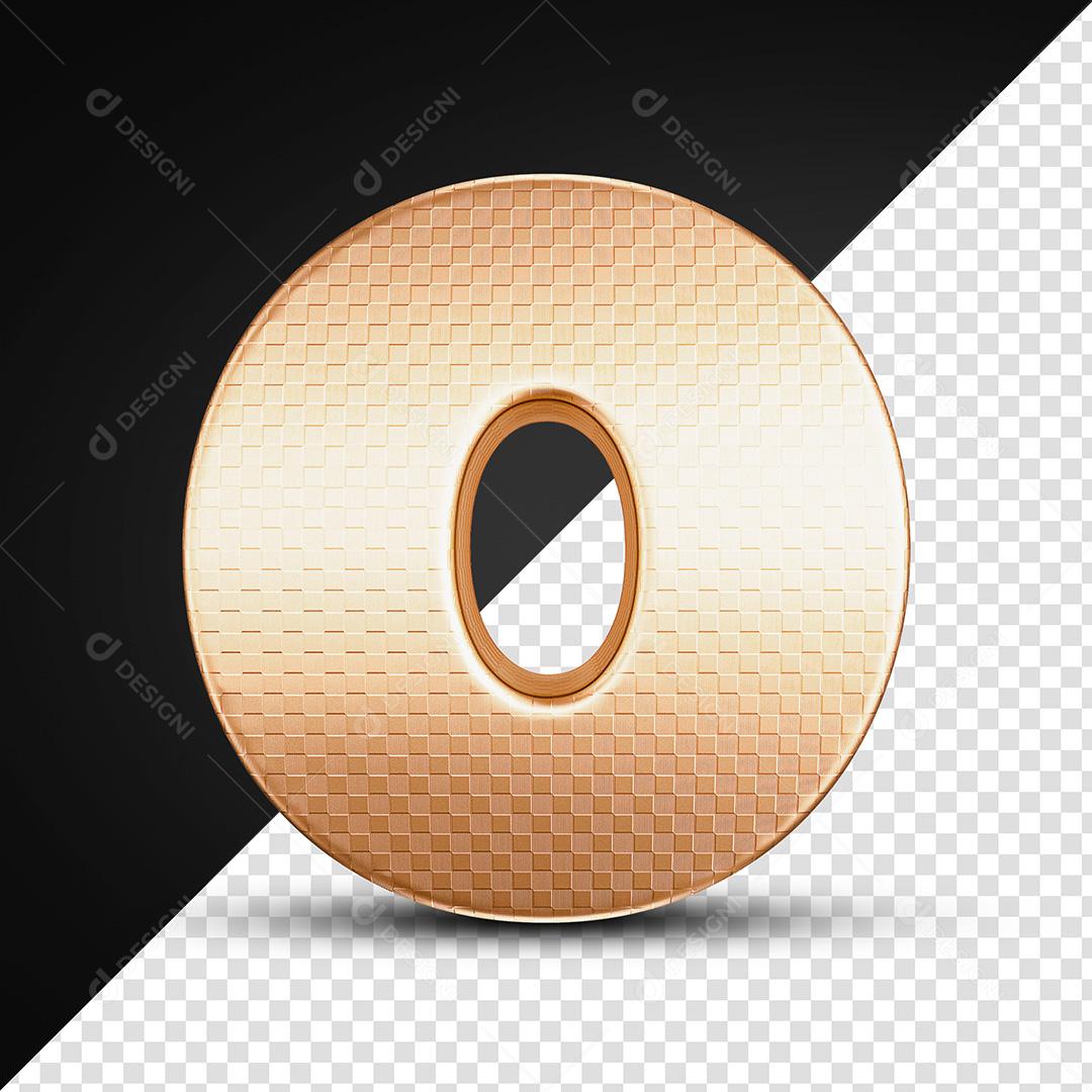 Elementos 3D Para Composição Número 0 Dourado PNG Transparente Sem Fundo