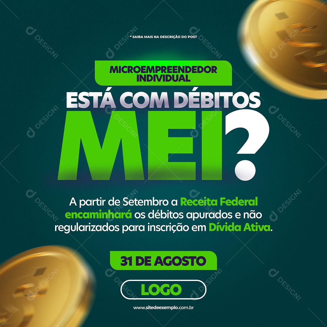 Social Media Está Com Débito PSD Editável