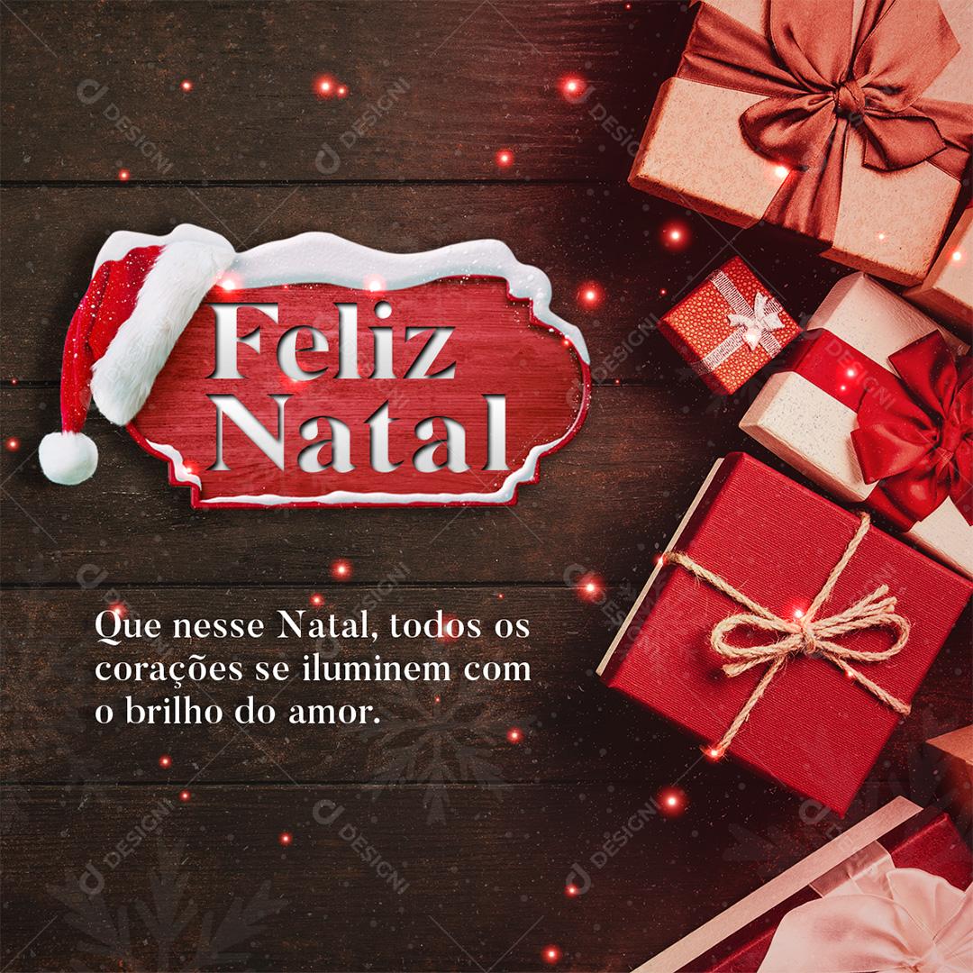 Post Feliz Natal Social Media PSD Editável