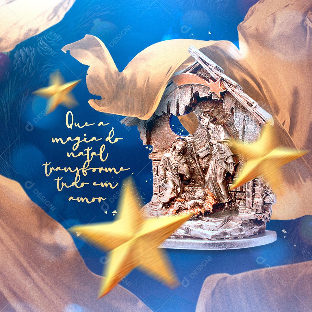 Post Feliz Natal Que A Magia Transforme Social Media PSD Editável