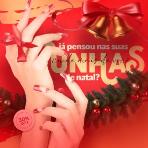 Post Manicure Unhas De Natal Social Media PSD Editável