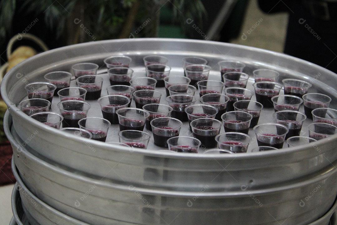 Bandeja da Santa Ceia Vinho Imagem JPG