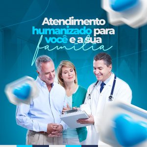 Post Clínica Médica Atendimento Humanizado Social Media PSD Editável