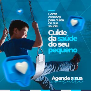 Post Clínica Médica Cuide Da Saúde Do Seu Pequeno Social Media PSD Editável