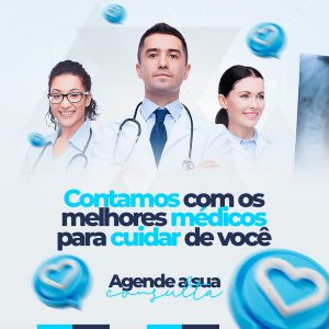 Social Media Clínicas Os Melhores Médicos Para Cuidar De Você PSD Editável